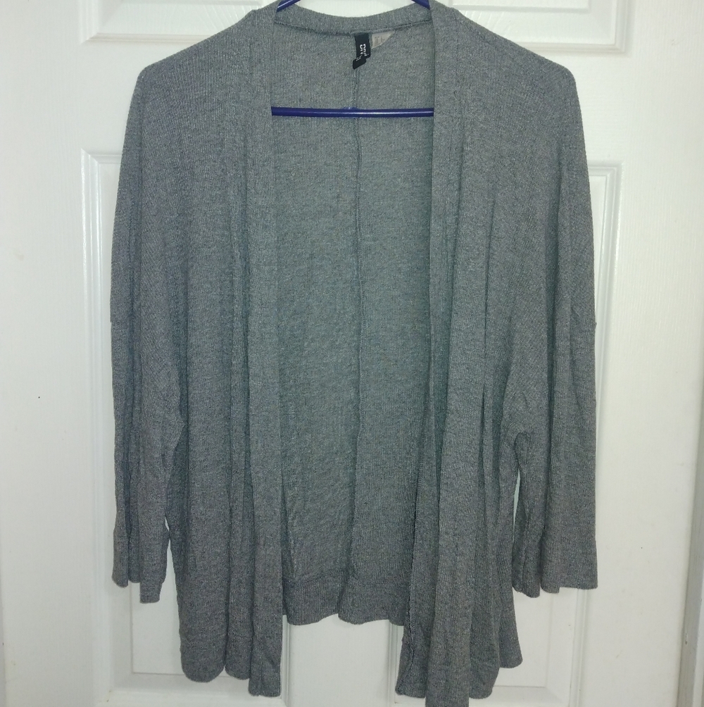 H&M Divided Gray Women's Lightweight Open Cardigan